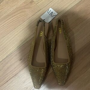 New with Tag Zara flat sling back